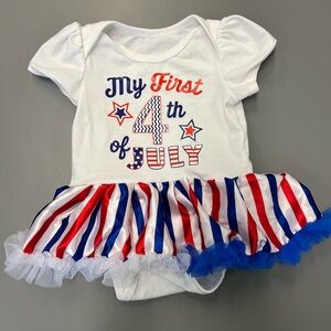 Size 6-9 month baby girl onesie holiday 4th of July